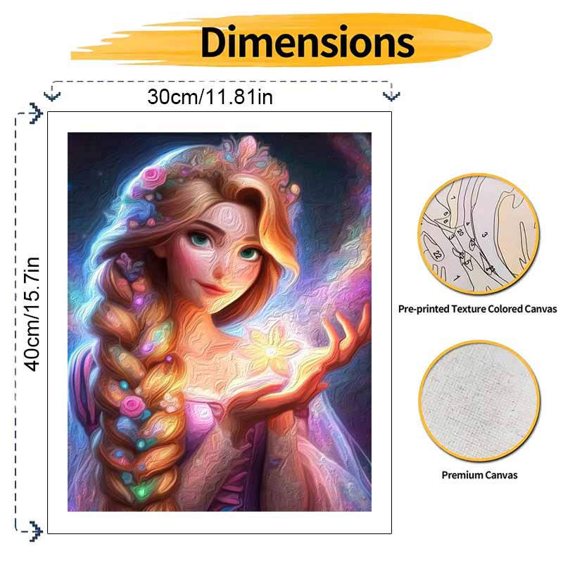 Disney Анимация цифровая масляная живопись Рапунцель сделай сам ручная роспись раскраска домашний декор художественные принадлежности для гостиной подарок стена