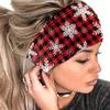 Рождественская повязка на голову с клетчатым узором, 4 шт., спортивная повязка для йоги Nad, эластичная повязка на голову, аксессуары для волос