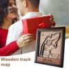 3D деревянная карта трассы гоночного трека настенное искусство декор гоночный трек макет в черной рамке подарок для любителей гонок офис или домашний дисплей