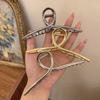 New Extra Large Metal Hair Claw Glossy Grab Clip Ponytail Clip Alloy Cross Hair Clip Fashion Hair Accessories Hair Pin