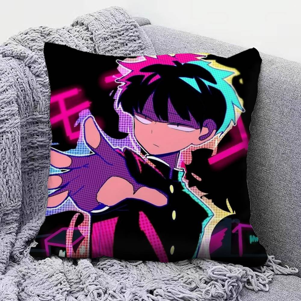 Mob Psycho AAnime Pillow Covers Home Sofa Cushion Covers and Aecorative Custom