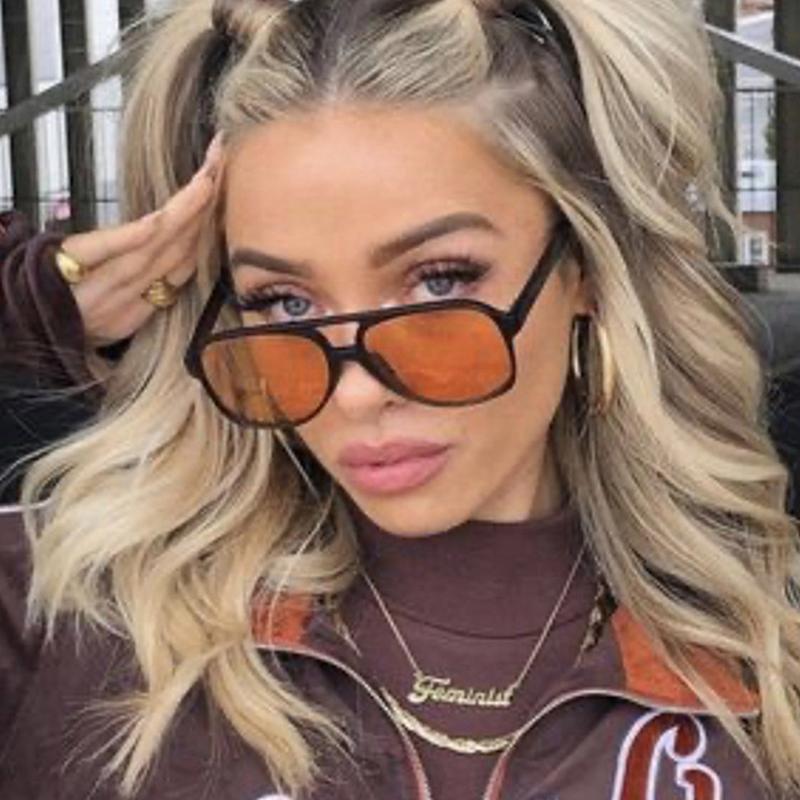 KAMMPT Vintage Aviator Sunglasses Man Woman Fashion Popular Ins Shades Luxury Brand Designer Male Female Driving Eyewear