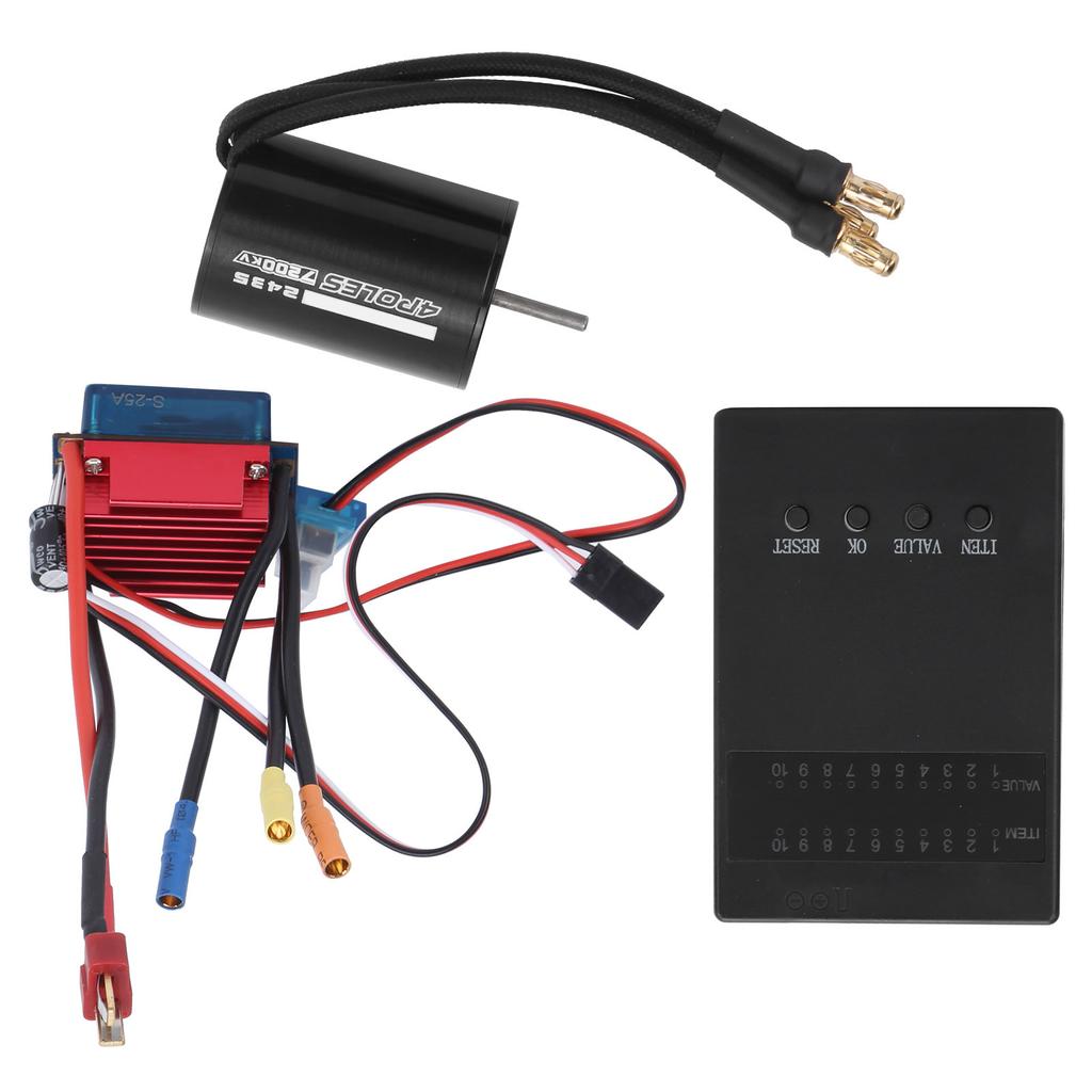 2430 7200KV Brushless Motor 25A Brushless ESC with Programming Card for 116 118 RC Car