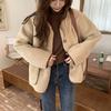 Женское осенне-зимнее пальто, однобортное, однотонное, свободные накладные карманы, термостойкий кардиган с длинными рукавами, повседневная куртка