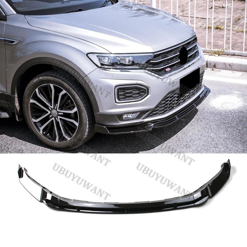 For VW T-Roc / T Roc TSI TDI 2017-2021 Front Chin Spoiler Bumper Splitters Front Lip Body KitsGood product