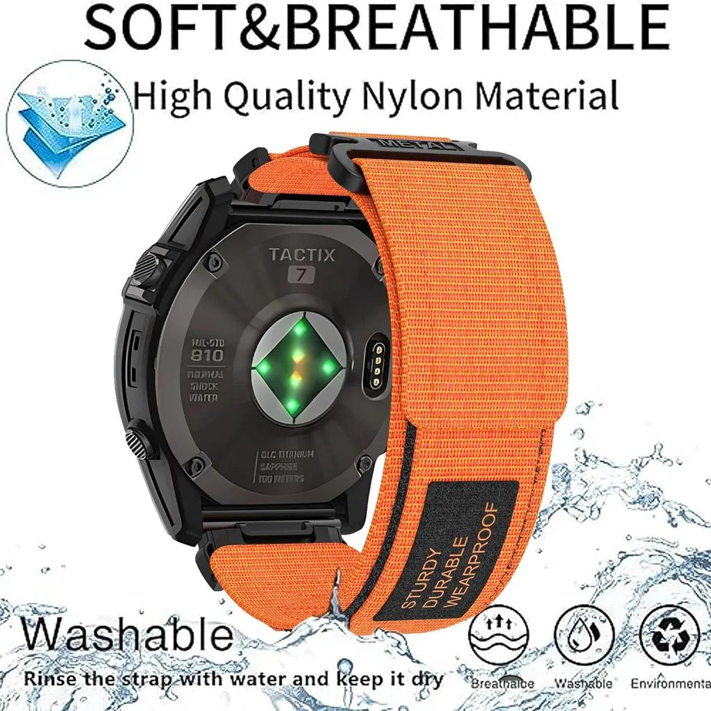 Быстрый нейлоновый ремешок для часов Garmin Instinct 2X Тактический ремешок Fenix 6X Pro 5Plus 7X 8 26мм 22мм Замена Спортивный браслет с быстрой застежкой