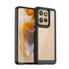 For Motorola Edge 50 Neo 5G Phone Case WANLONFENG XC Series TPU Acrylic Cover with Tempered Glass (Big Lens Hole)