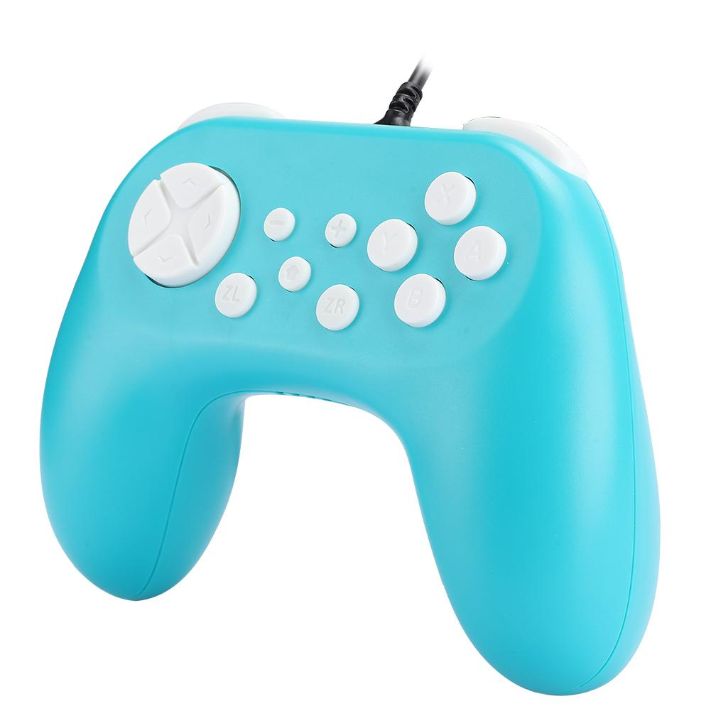 TNS 19075 Игровая консоль Проводной геймпад Контроллер Рукоятка с мотором для SwitchЗеленый