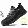 Breathable Safety Shoes Men 'S Work Boots Steel Toe Cap Puncture -Proof Indestructible Security Shoes Light Comfortable Sneakers