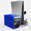 Тонкая многофункциональная охлаждающая подставка для PS5 с зарядным устройством для контроллера и хранилищем для игровых дисков