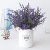 12Pcs Artificial Lavender 7 Fork Realistic Fake Plastic Flower Home Office Wedding Party Indoor Outdoor Faux Flower Bloom Plants Decoration