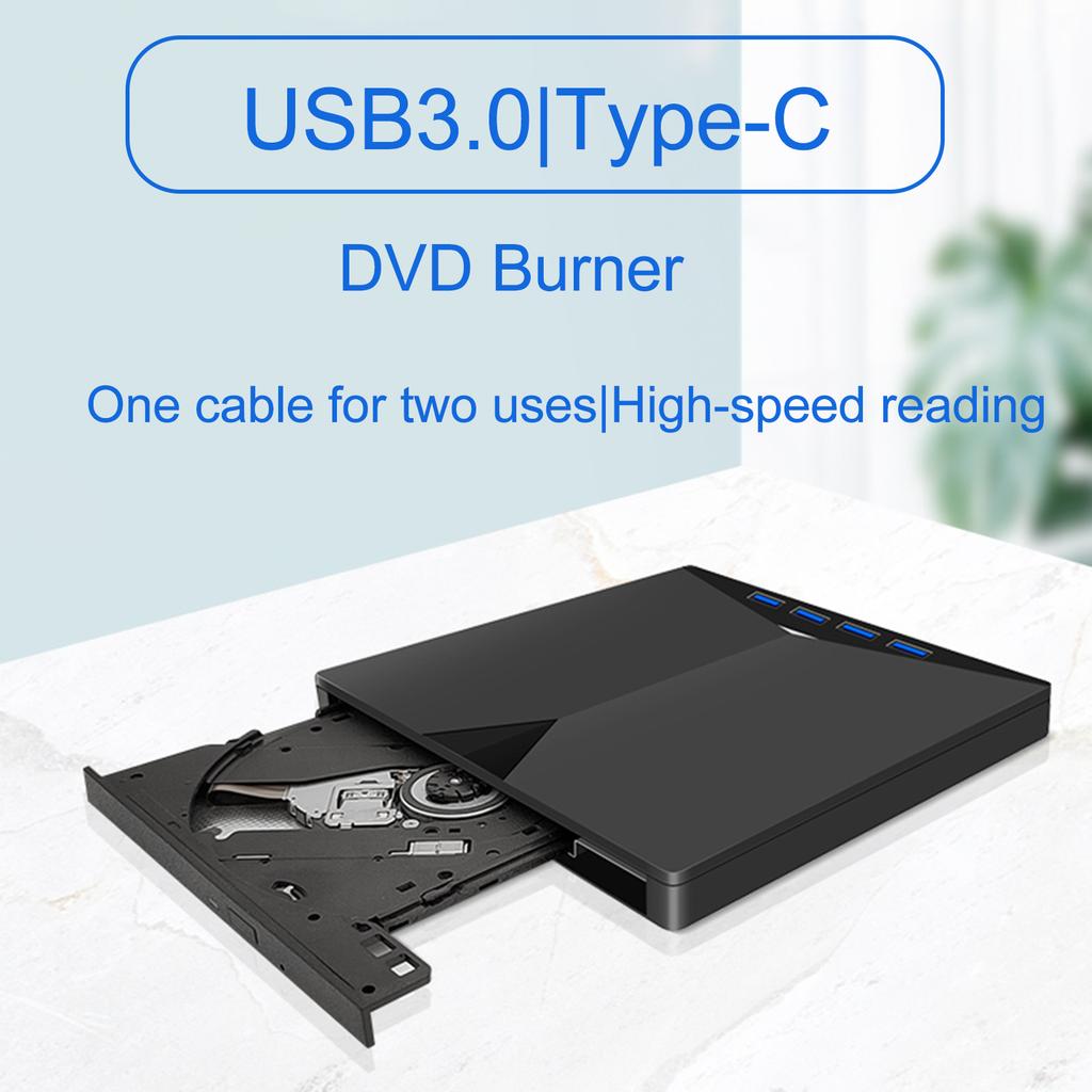 Внешний CD/DVD-привод для ноутбука Портативный DVD-плеер CD-записывающее устройство 3.0 USB Внешний мобильный DVD CD Семь в одном Записывающее устройство