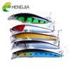 HENGJIA 5pcs Minnow Lure 9.4cm 9g Trolling Bait Artificial Wobblers Deep Diving Sea Fishing Tackle Bass Pike Crankbaits