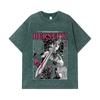 Стиранные футболки 275 г/м² 100% Хлопок Berserk V1 Принт Гатса Унисекс Тяжелая Хлопковая Футболка