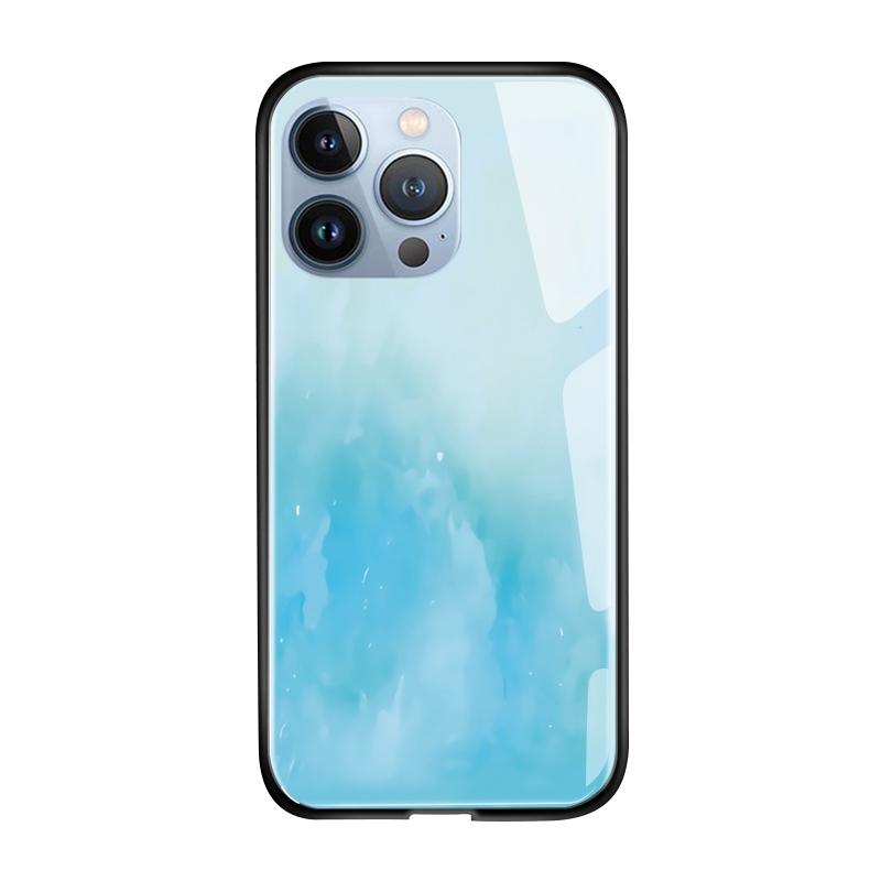 Чехол для телефона из закаленного стекла для iPhone 11 12 13 14 15 16 17 Redmi 10 12 14C Note10 Note14 Xiaomi 11Lite PocoC75 Мягкий край Ударопрочный Гладкий чехол