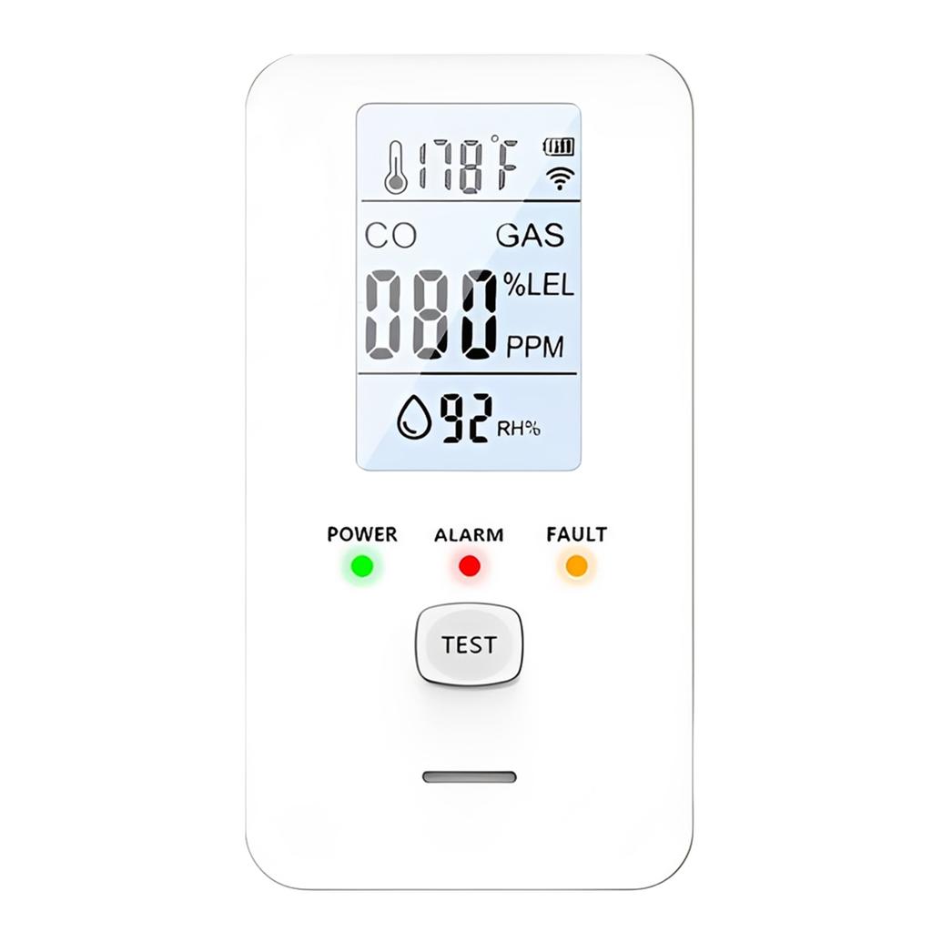 Natural Gas Detector Alarm Plug in with LED Color Display Rv Methane Gas Detector Fast Response for Home RV Camping Apartment