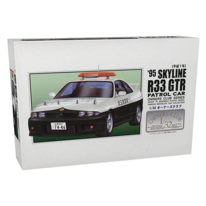 Micro Ace 1/32 Owners Club '95 Skyline R33GT-R Highway Patrol Car Plastic Model No.59 (Molded Color)