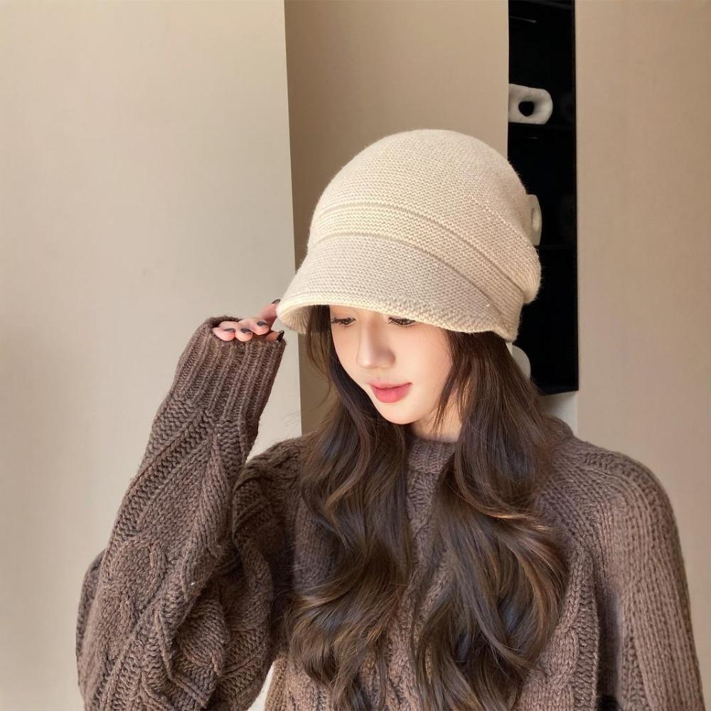 Thickened Slouchy Hat Ear Protection Pile Cap Fashion Knited Beanie Outdoor