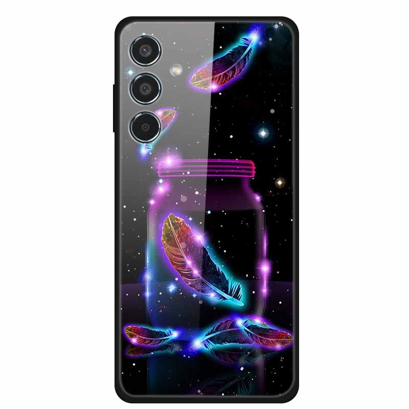 Tempered Glass Case For Samsung S25 Plus Case S 25 Plus Hard Back Cover For Samsung Galaxy A16 M55 A55 Phone Case Soft Bumper