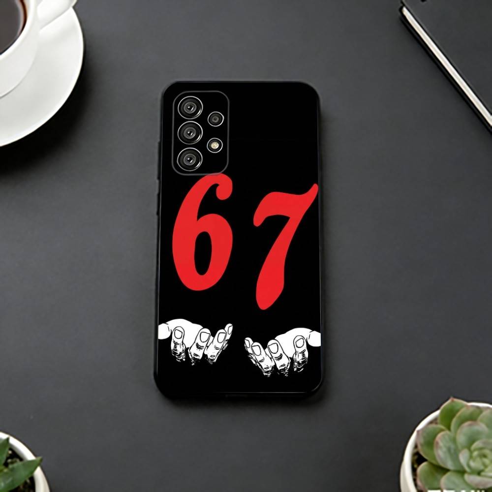 Чехол для телефона Six S-Seven 67 для Samsung S25, S24, S21, S22, S23, S30, Ultra, S20, Plus, Fe, Мягкий силиконовый черный чехол
