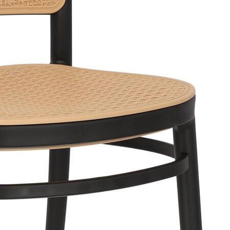 Antonio Plastic Chair, Black, Stackable