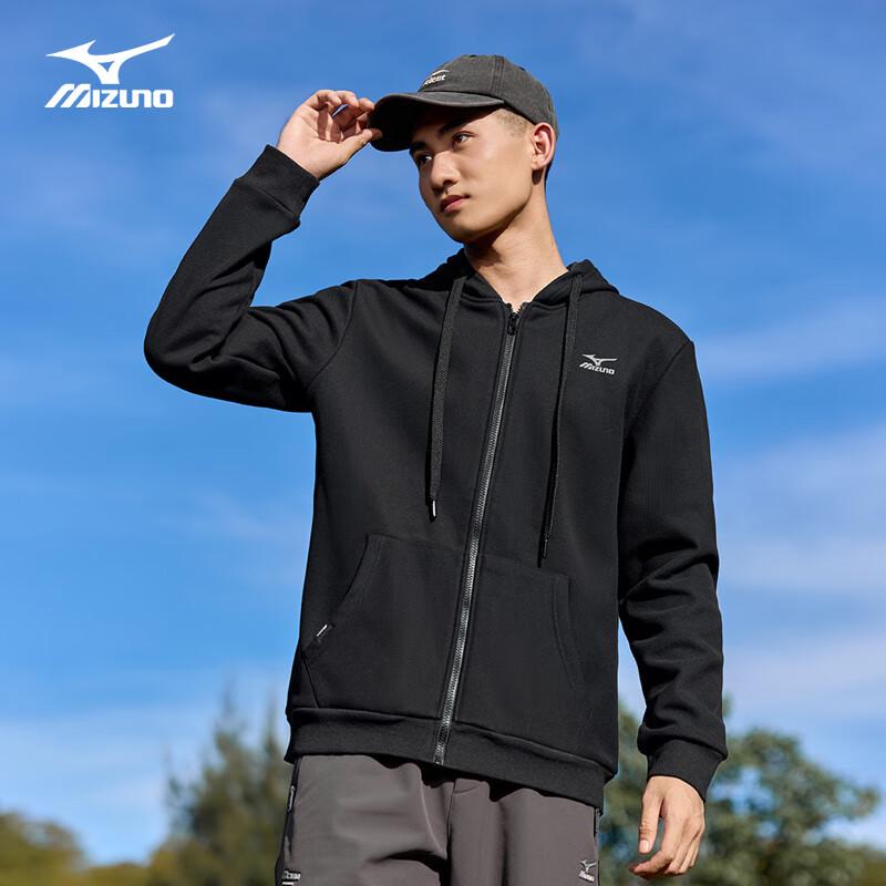 Mizuno Men's Outdoor Casual Hooded Zip-Up Sweatshirt