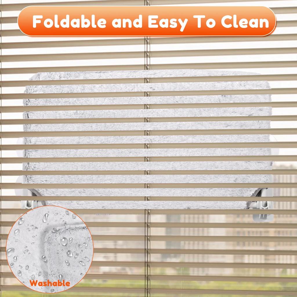 Foldable Cat Hammock Comfortable Aerial Hanging Cat Bed 40lbs Weight Capacity Kitten Window Perch Plush Cat Seat Pet 2025