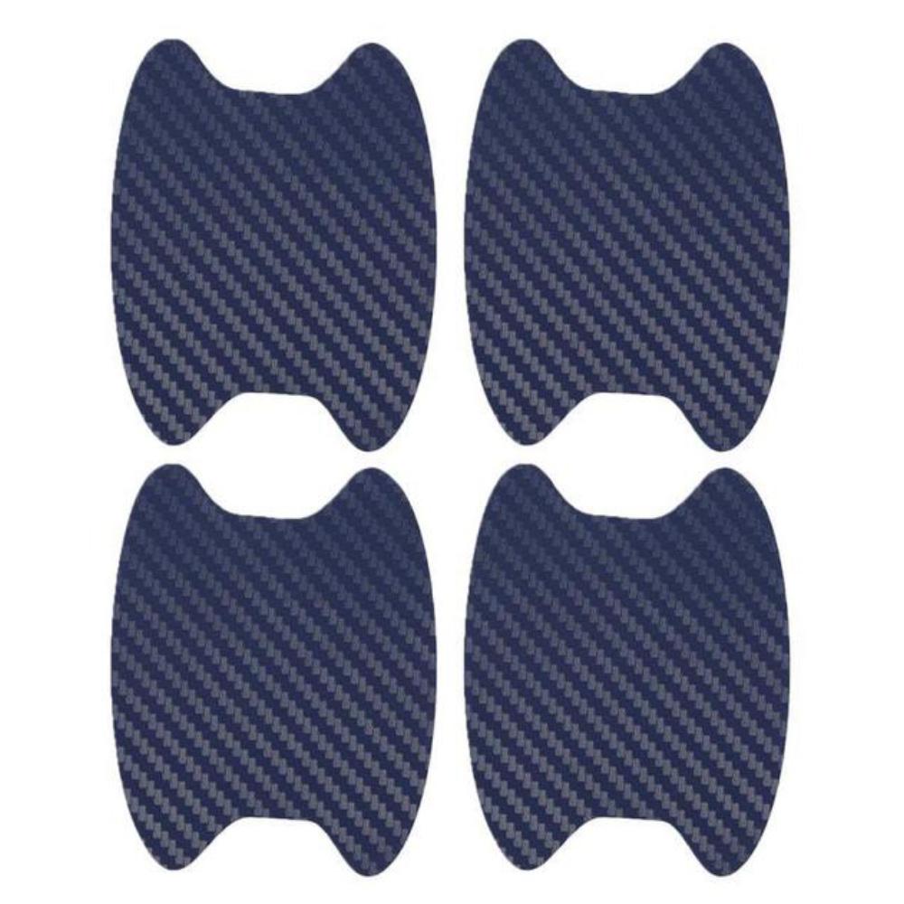 4шт автомобильная дверная ручка устойчивая к царапинам универсальная наклейка из углеродного волокна