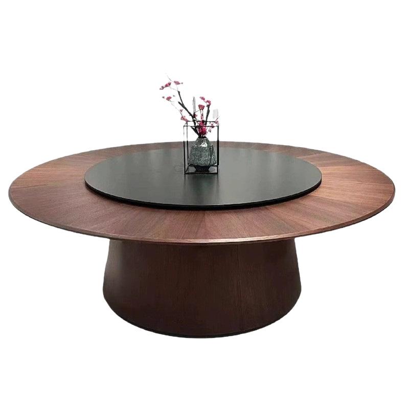 Large Electric Round Dining Table with Turntable for 20-Person - Ideal for Private Room, Restaurant, or Home Hot Pot Use