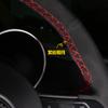 Hand-Stitched red line Red Label suede non-slip car Steering Wheel Cover For Alfa Romeo Stelvio Giulia Auto Parts