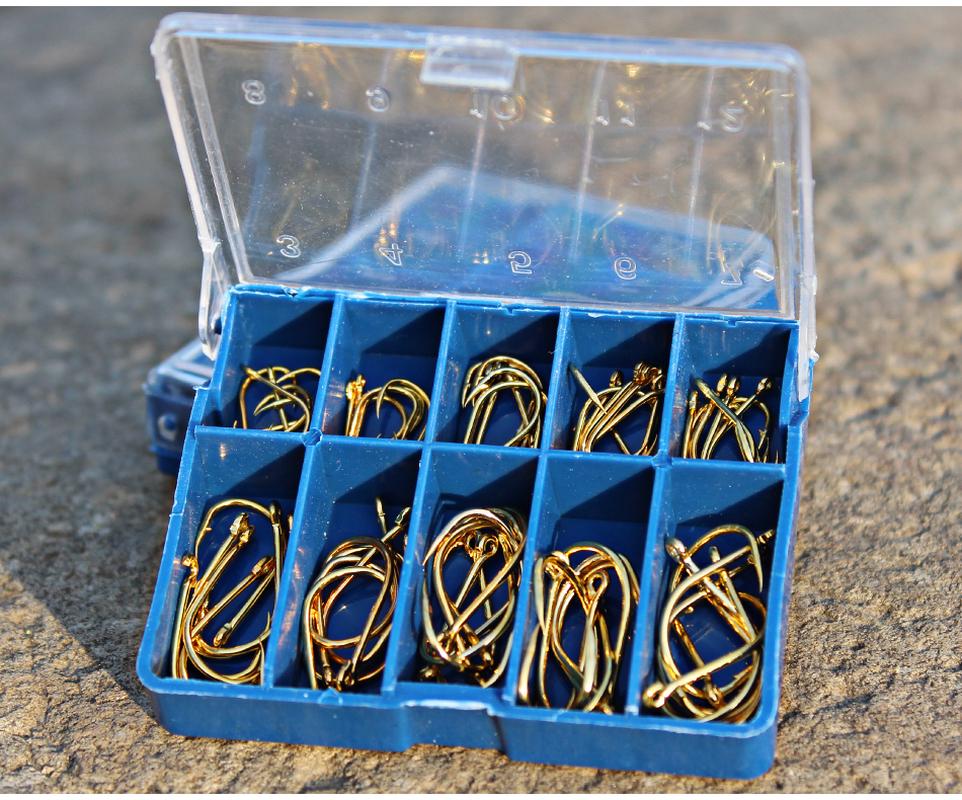 Рыболовные крючки из высокоуглеродистой стали, червячная приманка, рыболовные крючки с пластиковой коробкой, рыболовные инструменты