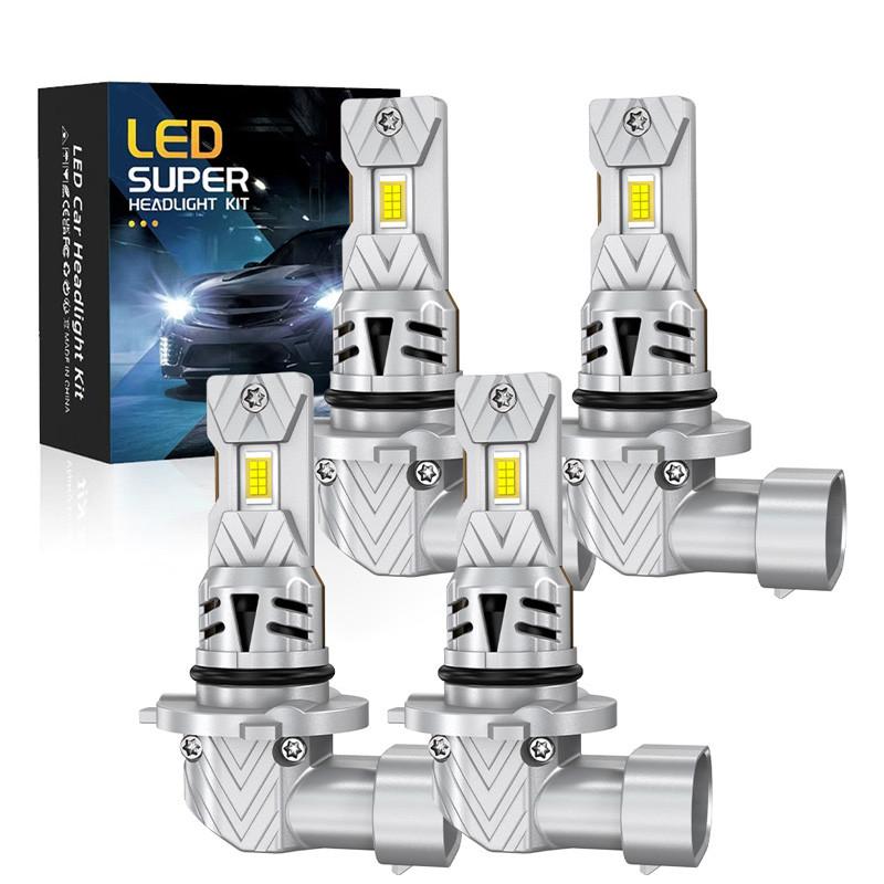 Universal 4PCS 6500K White LED Lamps 9005/HB3 + 9006/HB4 Car Light 16 LED Chips Each Bulb CSP LED Chips