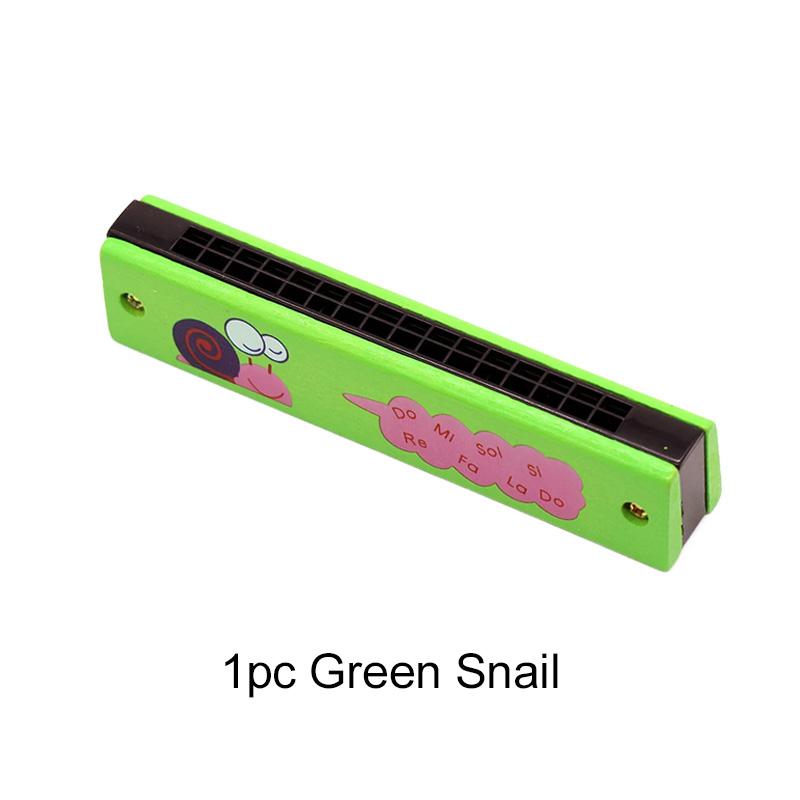 1 шт. Деревянная губная гармошка Музыкальный инструмент 16 отверстий Мультяшный милый узор для начинающих Музыкальные учебные пособия Школьные награды TMZ