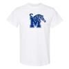 Основной логотип Memphis Tigers - Колледжная футболка с коротким рукавом - Белая