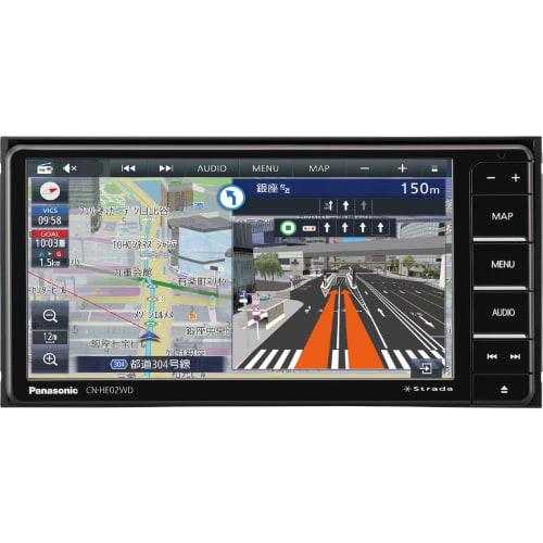 Panasonic Car Navigation Strada 7 Inch Wide CN-HE02WD Full Seg Drive Recording Cooperation Equipped with HD LCD Compatible with Nationwide City Maps B