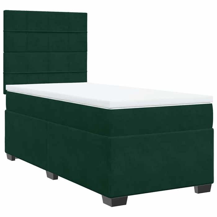 Maison Exclusive - Sommier à lattes de lit et matelas Vert foncé 80x200 cm Velours