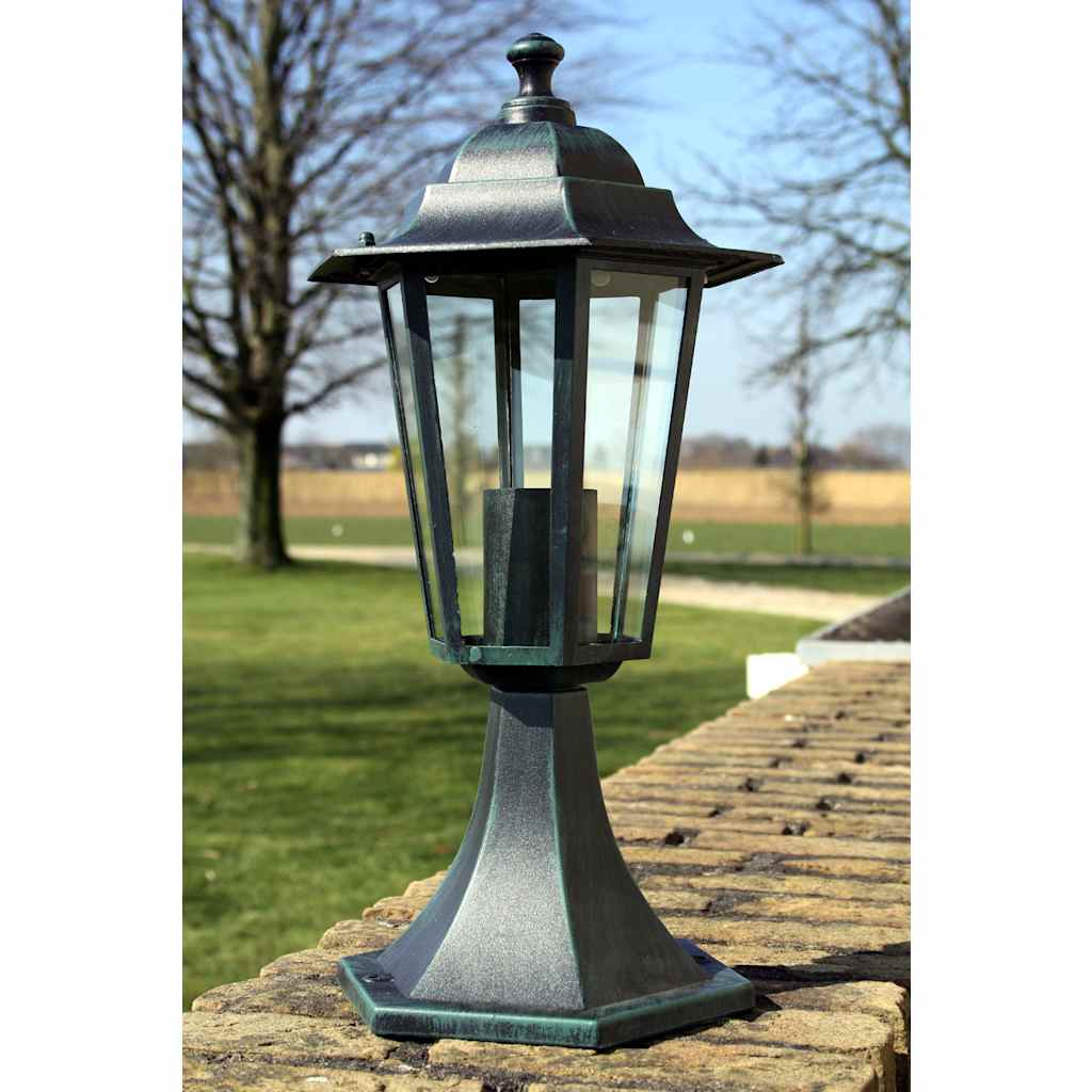 Garden Lanterns 2 pcs Dark Green Black Aluminium