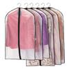 5pcs/set Transparent Clothing Covers Garment Suit Dress Jacket Clothes Coat Dustproof Cover Protector Travel Bag Dust Cover