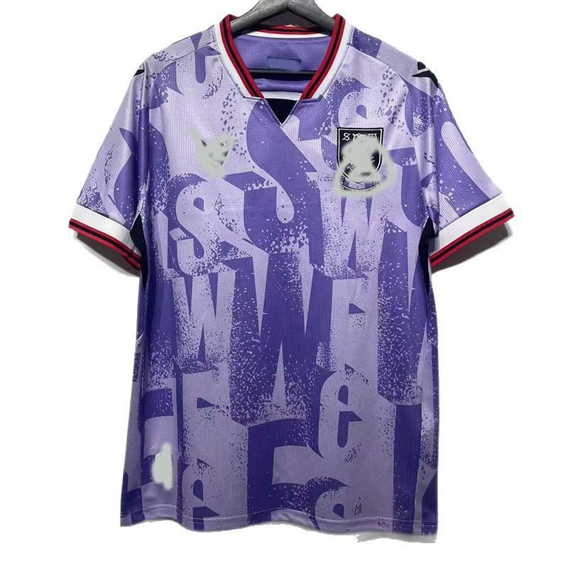 Retro Sheffield Wednesday 25-26 Away Short Sleeve Football Jersey Men Bamboo Fiber Performance Soccer Uniform