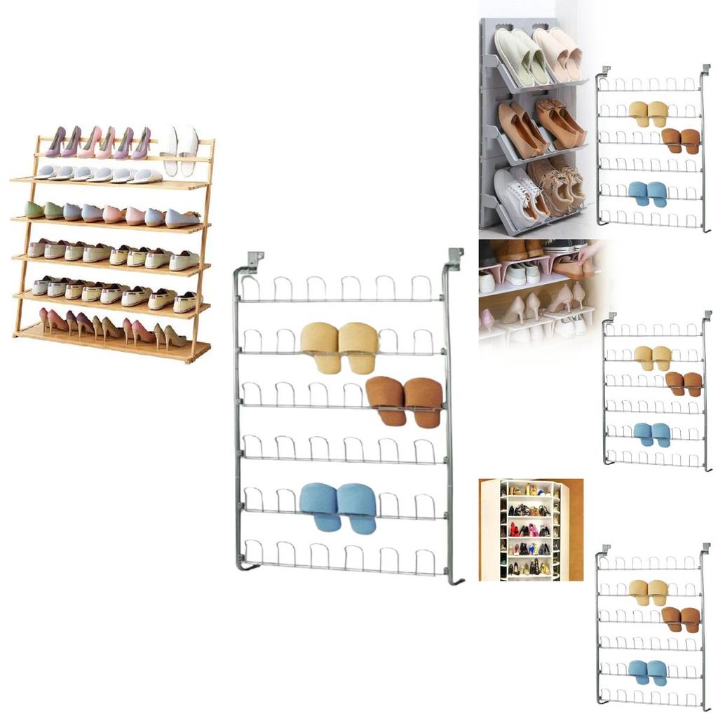 Современная металлическая обувница для дома и общежития с многоярусным органайзером для хранения