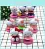 Набор мини-фигурок Hello Kitty из восьми штук, милые мультяшные миниатюры Kt, топперы для торта, подарок