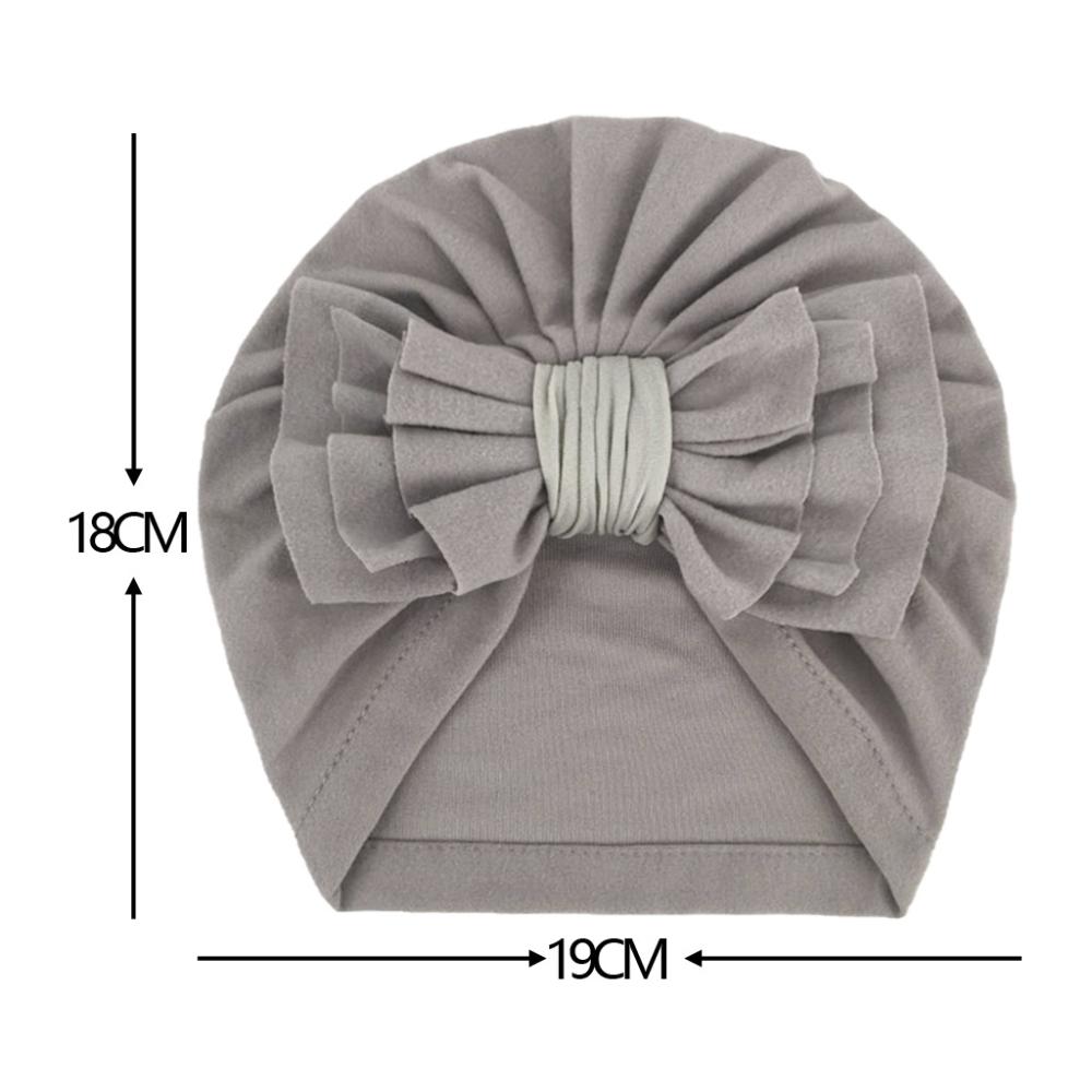 Cotton Baby Hat Solid Color Big Bow Baby Girls Beanie Cap Toddler Kids Baby Boy Headwrap Caps Accessories