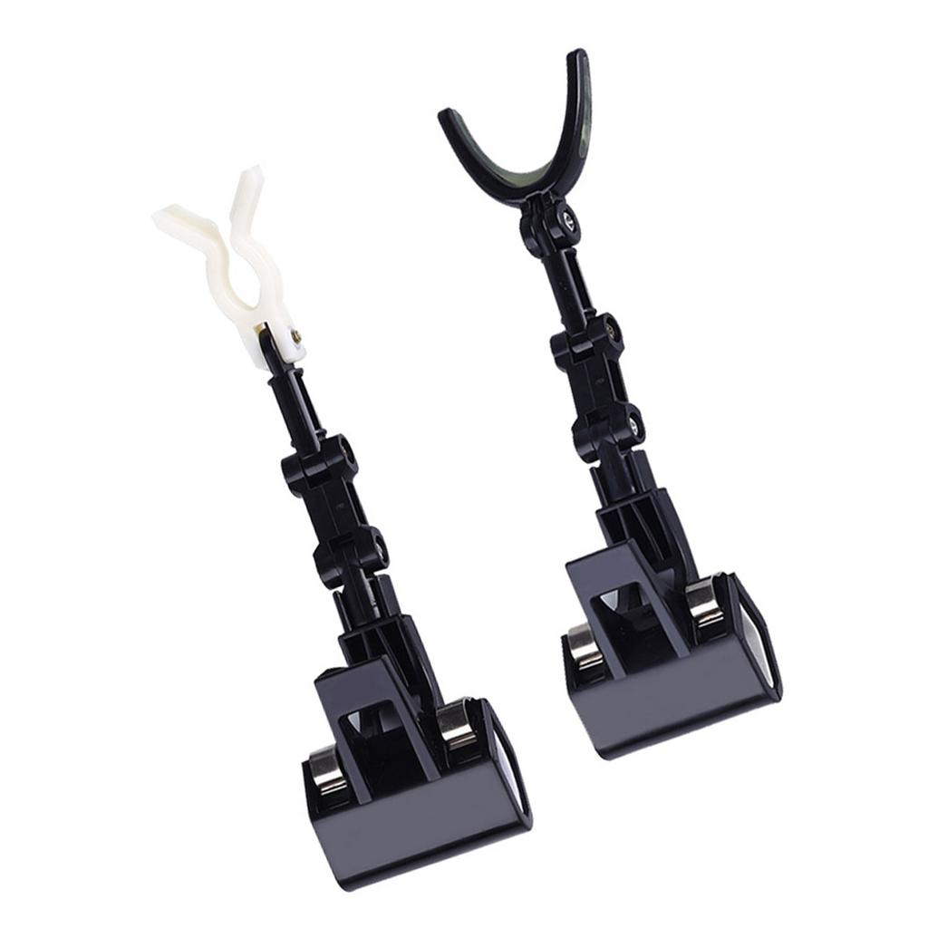 Bridge Raft Fishing Rod Holder 360 Degree Rotations Adjustable Fishing Rod Rack Large Clamp Foldable Fishing Rod Holder