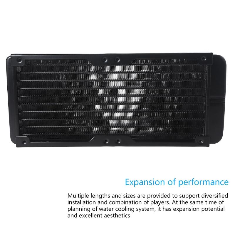 Радиатор компьютера с водяным охлаждением, 10-трубный алюминиевый теплообменник, радиатор жидкостного охлаждения для процессора ПК, система водяного охлаждения