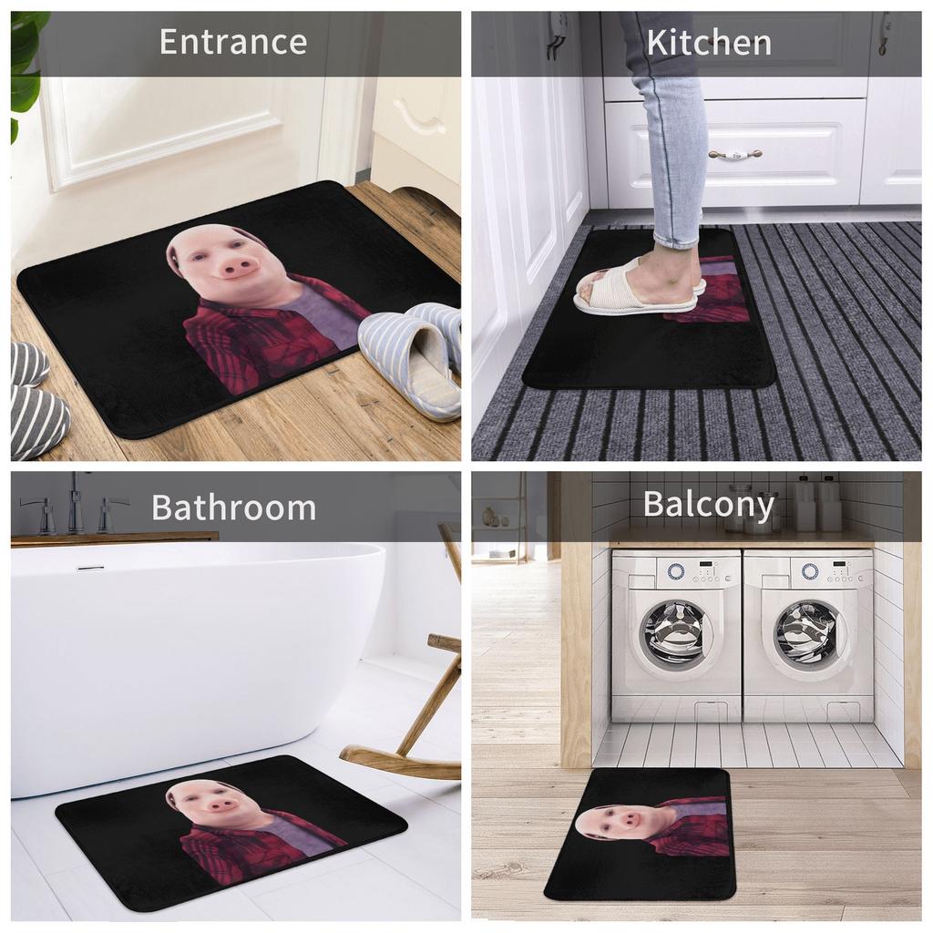 John Pork Is Calling Funny Answer Doormat Mat Anti-Slip Bathroom Kitchen Bedroom Rug Carpet 40*60cm