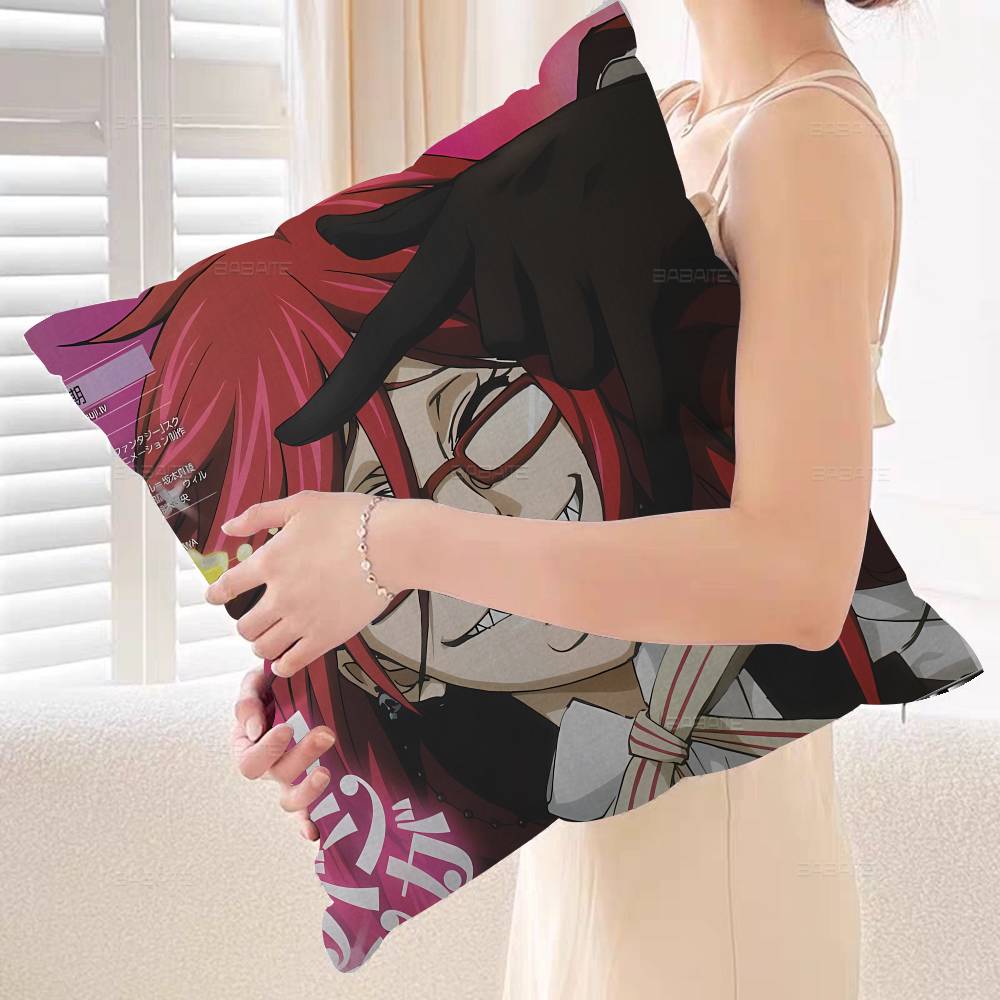 Anime Black Buutler Cushion Cover Car Throw Pillow Case For Sofa Car Christmas Gift xcm xcm