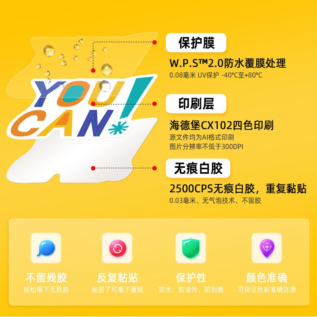 50 Student Stationery Inspirational Text-On-Video Album Diy Decorative Stickers Ins Hand Account Material Cute Girl Stickers