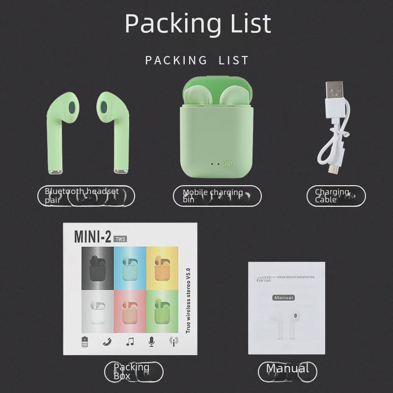 Bluetooth-гарнитура Mini2 i7mini TWS: Бинауральные стереонаушники Sports 5.0 Wireless