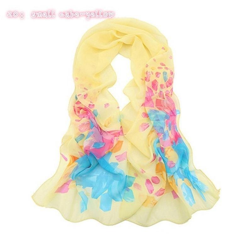 Fashion Women Chiffon Scarf Polyester Print Autumn Summer Pattern Silk Scarves Shawl