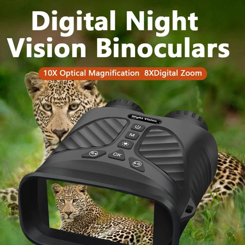 Бинокль ночного видения 2.5K Очки ночного видения с большим экраном 3" могут сохранять перезаряжаемые 8-кратные оптические зумы Фото Видео